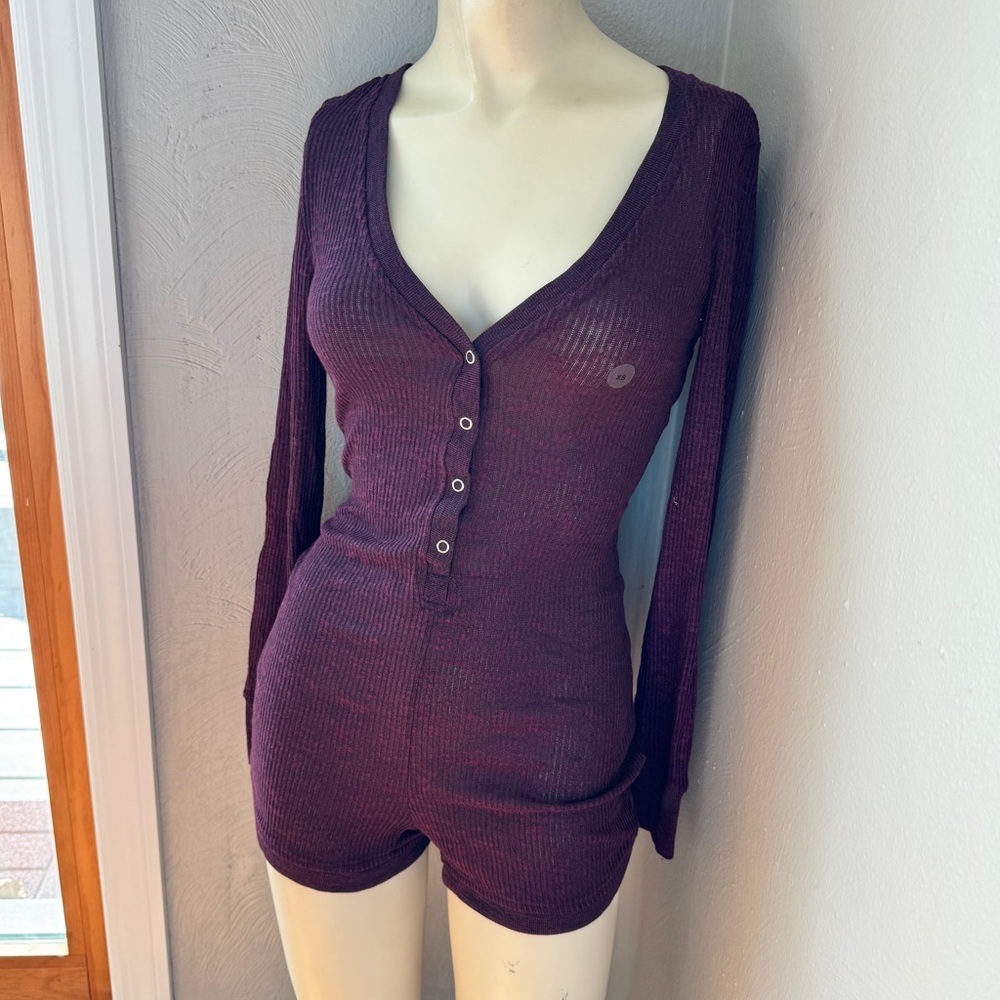 Aeropostale maroon romper size xxs nwt